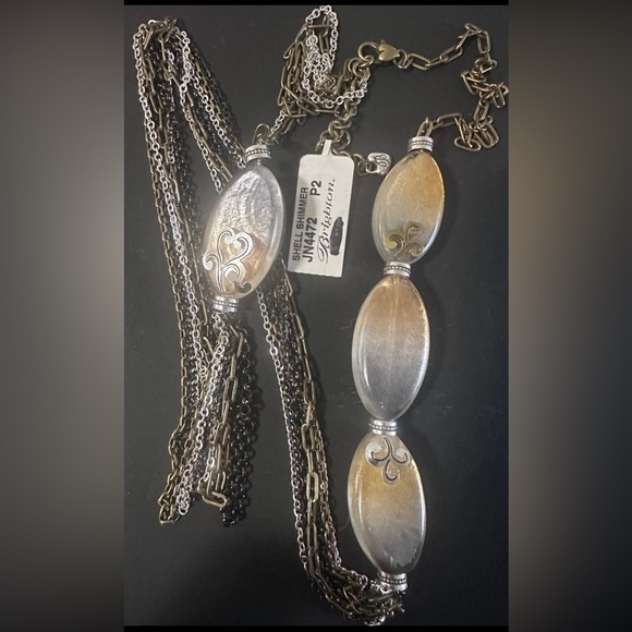 Brighton Gold and Silver Necklace, NWT - Picture 2 of 5